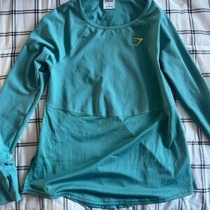 Gymshark Turquoise Long Sleeve Top